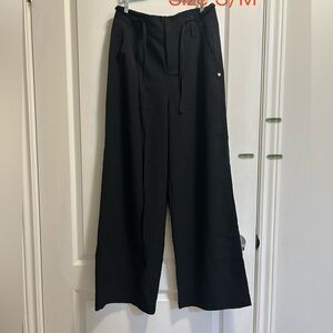 Black Wide-Leg Dress Pants
